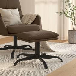vidaXL Voetenbank 60 x 60 x 36 cm Stof Bruin