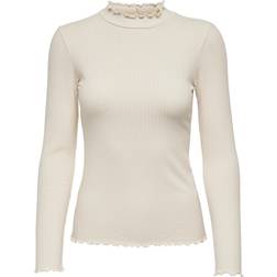 JDY Women's Slim Long Sleeve Top - White