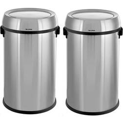 17 Gal. Stainless Steel Commercial Trash Can with Swing Lid 2