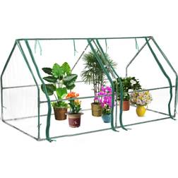 Gardenised Waterproof Portable Plant Greenhouse with 2 Clear Zippered Windows