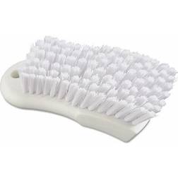 Boardwalk Scrub Brush, White Polypropylene Bristles, 6" Brush, 6"