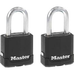 Master Lock M115XTLFCCSEN Covered 1-7/8 Inch Wide Magnum Laminated Steel Padlock 2 Pack
