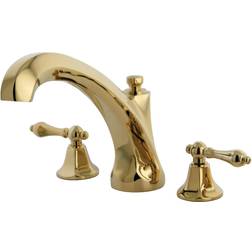 Kingston Brass KS4322AL Metropolitan Roman Tub Faucet Polished Brushed Nickel