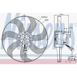 NISSENS 85725 Radiator Ventilator 350 12