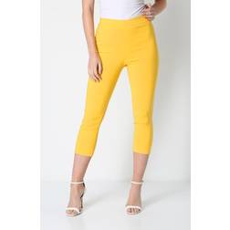 Roman Cropped Stretch Trouser - Bright Yellow