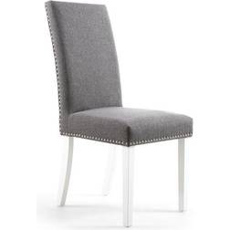 Of Randall Stud Detail Linen Kitchen Chair