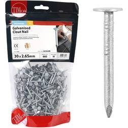 Timco Clout Nails Galvanised 2.65x30mm 500g Bag