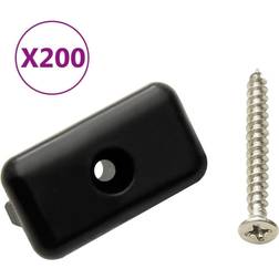 vidaXL Clip Per Decking Con Viti 200 pz in Plastica e Acciaio Inox
