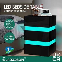 ELFORDSON RGB High Gloss Bedside Table