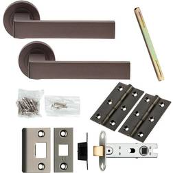 Loops Handle & Latch Pack Square Lever Screwless Rose