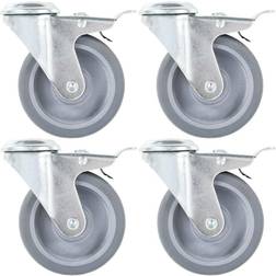 vidaXL 16 pcs Bolt Hole Swivel Casters 100 mm