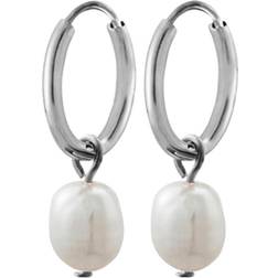 Edblad Perla Hoops - Silver/Pearls