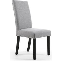 Of Randall Stud Detail Linen Kitchen Chair