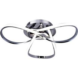 Aurolite Halo Polished Chrome Ceiling Flush Light ∅ 53cm