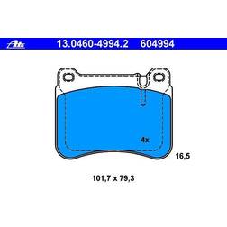 ATE Jeu de Plaquettes de Frein À Disque 13.0460-4994.2