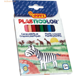 Jovi Case 12 Waxes Plasticolor Mehrfarbig