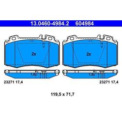 ATE Bremsbelagsatz MERCEDES-BENZ 13.0460-4984.2 0034200520,0034200820,0034201820 0034204220,0034208920,0044200020,0044200420,004420042067,0044200820