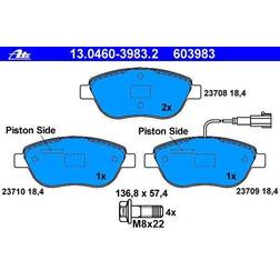 ATE Bremsbelagsatz FIAT,CHRYSLER,LANCIA 13.0460-3983.2 71752990,71754803,71770116