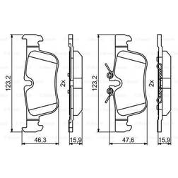 Bosch 0 986 494 812 Bremsbeläge