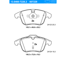 ATE Jarrupalat Ford Volvo Land Rover 13.0460-7228.2