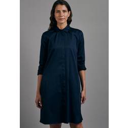 Seidensticker City Satin Collar Dress Long Sleeve - Dark Blue