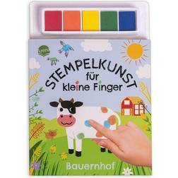 Arena Stempelkunst für kleine Finger. Bauernhof: Fingerstempeln für Kinder ab 3 mit 5 Stempelkissen