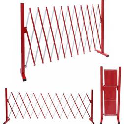 Absperrgitter MCW-B34, Scherengitter Zaun Schutzgitter ausziehbar, Alu rot-weiß ~ Höhe 103cm, Breite 37-300cm