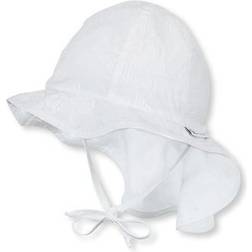 Sterntaler Cappellino con visiera e lacci, bianco