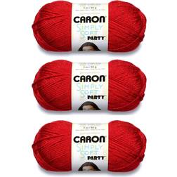 Caron Simply Soft Party 3-Pack Rich Red Sparkle H97PAR-15