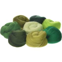 Wistyria Editions Wool Roving 12" 8 Pkg Jungle