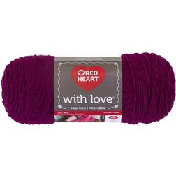 RED HEART 250233 With Love Yarn, Boysenberry