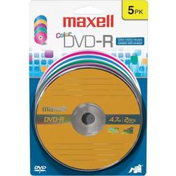 Maxell DVD-R Color 5pk Recordable Discs