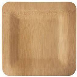 Papstar Assiettes, en bambou "pure" rectangulaire 1,5 cm x 23 cm x 23 cm