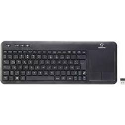 Renkforce Wireless Touch Radio Keyboard QWERTZ Black