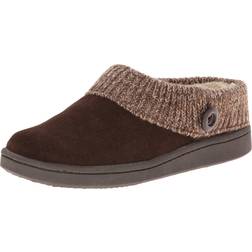 Clarks Women's Knit Scuff Slipper, Brown