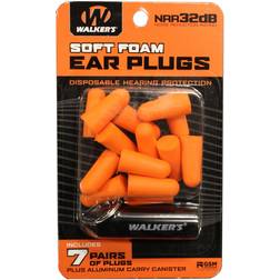 Walker's 7 Pairs Neon Ear Plugs with