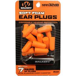 Walker's game ear Ørepropper Med Aluminum Beholder - Orange