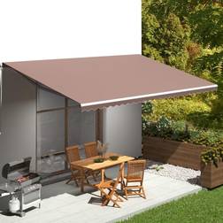 vidaXL Tessuto di Ricambio per Tenda da Sole Marrone 6 x 3.5 m