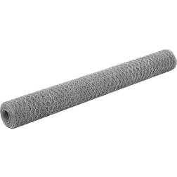 vidaXL Recinzione in Rete per Pollaio 25x1.2 m Argento