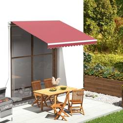 vidaXL Tissu de Remplacement Pour Auvent Bordeaux Rouge 3 x 2.5 m