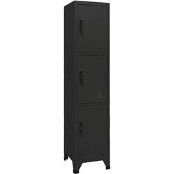vidaXL Skab 38 x 45 x 180 cm Stål Sort Opbevaringsskab