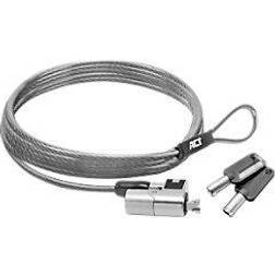 ACT Laptop Schloss Sicherheitskabel 2m, Keyed Cable, Nano Slot