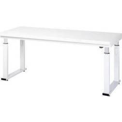 Rau Work table, electric height adjustment, hardened laminate worktop, max. load 600 kg, WxD 2000 x 700 mm