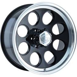 ION Ion Wheels 171 Series, 15x8 Wheel with 6x4.5 Bolt Pattern Black/Machined Lip