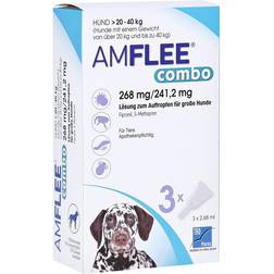 AMFLEE combo 268/241,2mg Lsg.z.Auf.f.Hunde 20-40kg 3 Stück