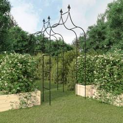 vidaXL Garden Arches 2 Pcs Black 120x38x260 cm