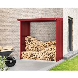 EcoStar Ecostar Kaminholzregal Trend-V Typ 2, purpurrot, mit Verstrebung