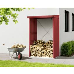 EcoStar Ecostar Kaminholzregal Trend-V Typ 1, purpurrot, mit Verstrebung