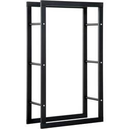 Homcom Vedställ 60 x 25 x 100 cm Svart