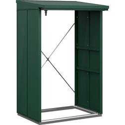 EcoStar Ecostar Kaminholzregal Elegant-V Typ 1, moosgrün, mit Verstrebung